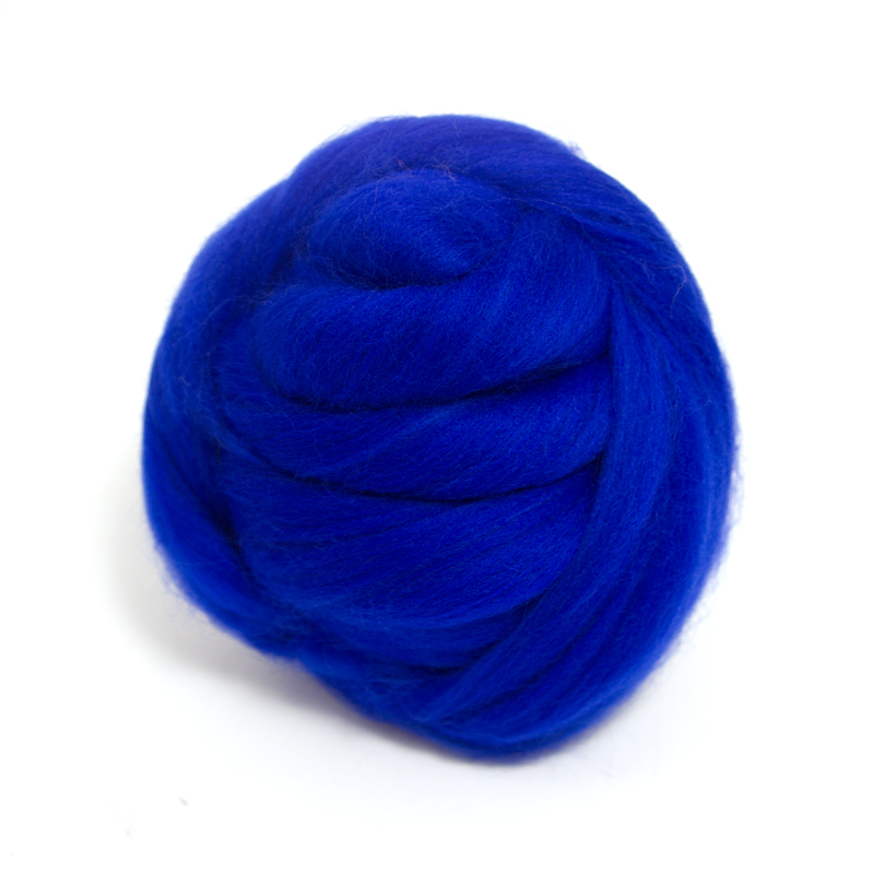 23 Micron Superfine Dyed Merino Combed Top ARM Knitting Yarn - 1 lb - Sapphire 84