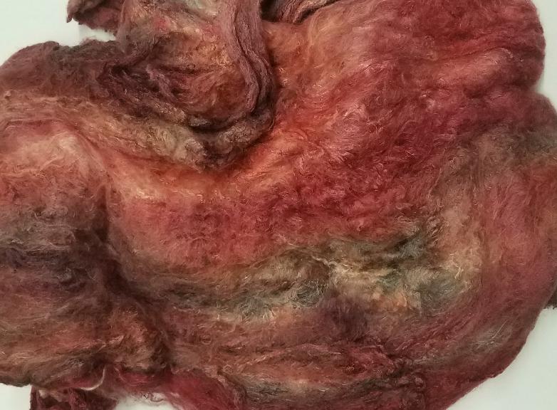 Bewitching Fibers Hand-Painted Mulberry Silk Lap per Ounce - Canyon