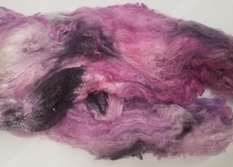 Bewitching Fibers Hand-Painted Mulberry Silk Lap per Ounce - Dream