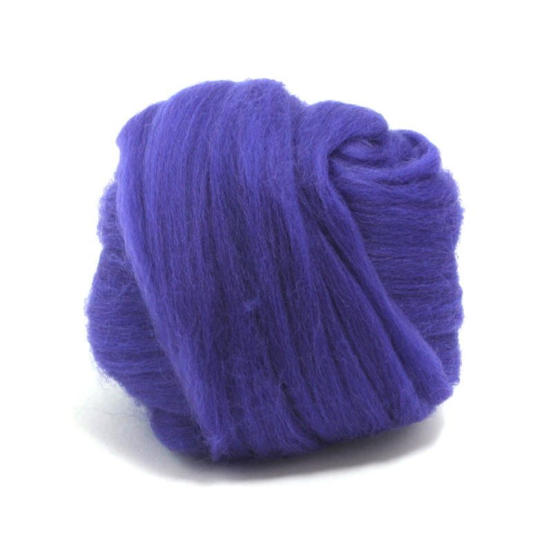 23 Micron Superfine Dyed Merino Combed Top - 4 oz - Ultra Violet 74