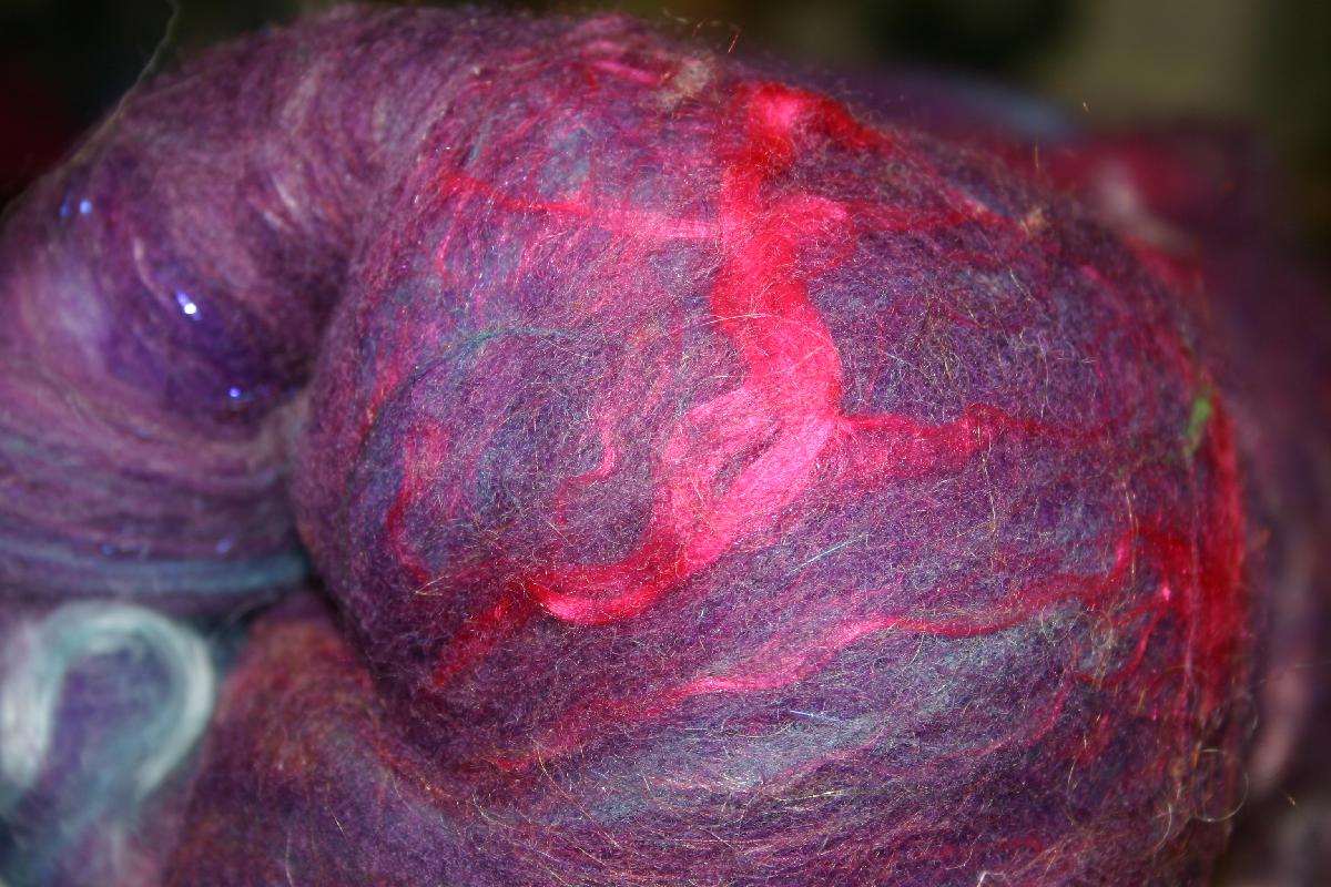 Bewitching Batts Hand Blended Art Batt - Sweet as pie - 4.4 ozs