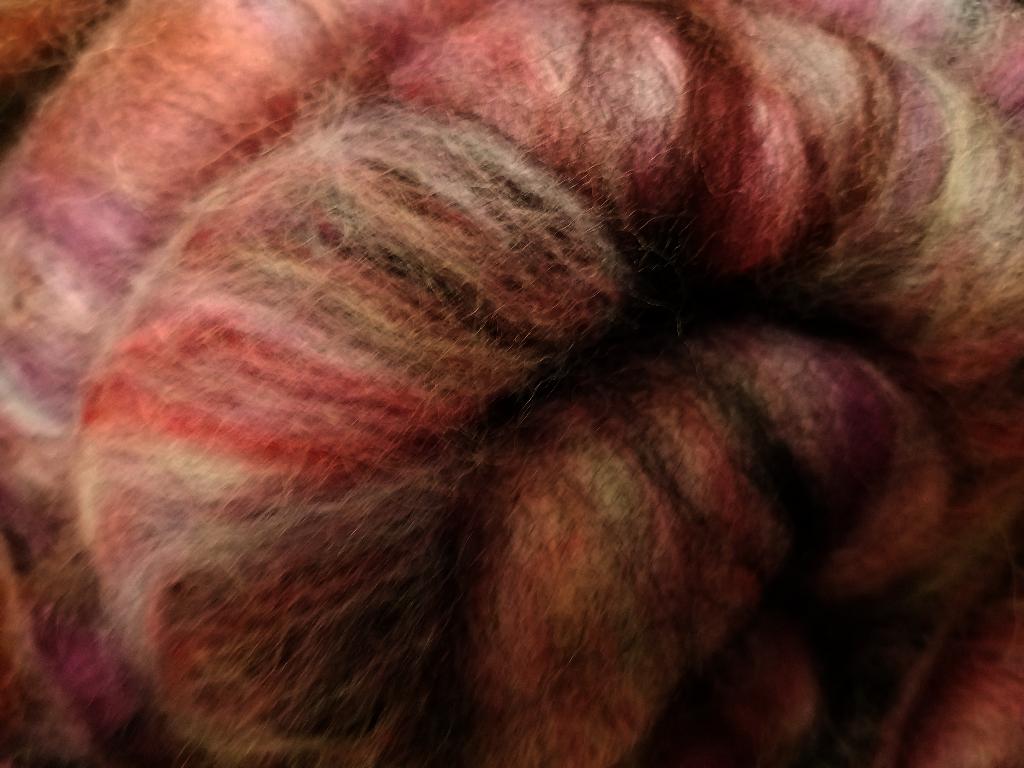 Bewitching Batts Hand Blended Art Batt - Bramble Berry - 3.7 ozs