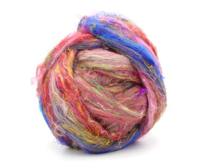 teesewater locks Polwarth comb top Spinning kit art yarn spinning hand dyed roving felting kit dyed fleece hand dyed wool