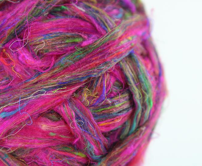 Sari Silk Blend Spinning Fiber - Sari Silk - 91