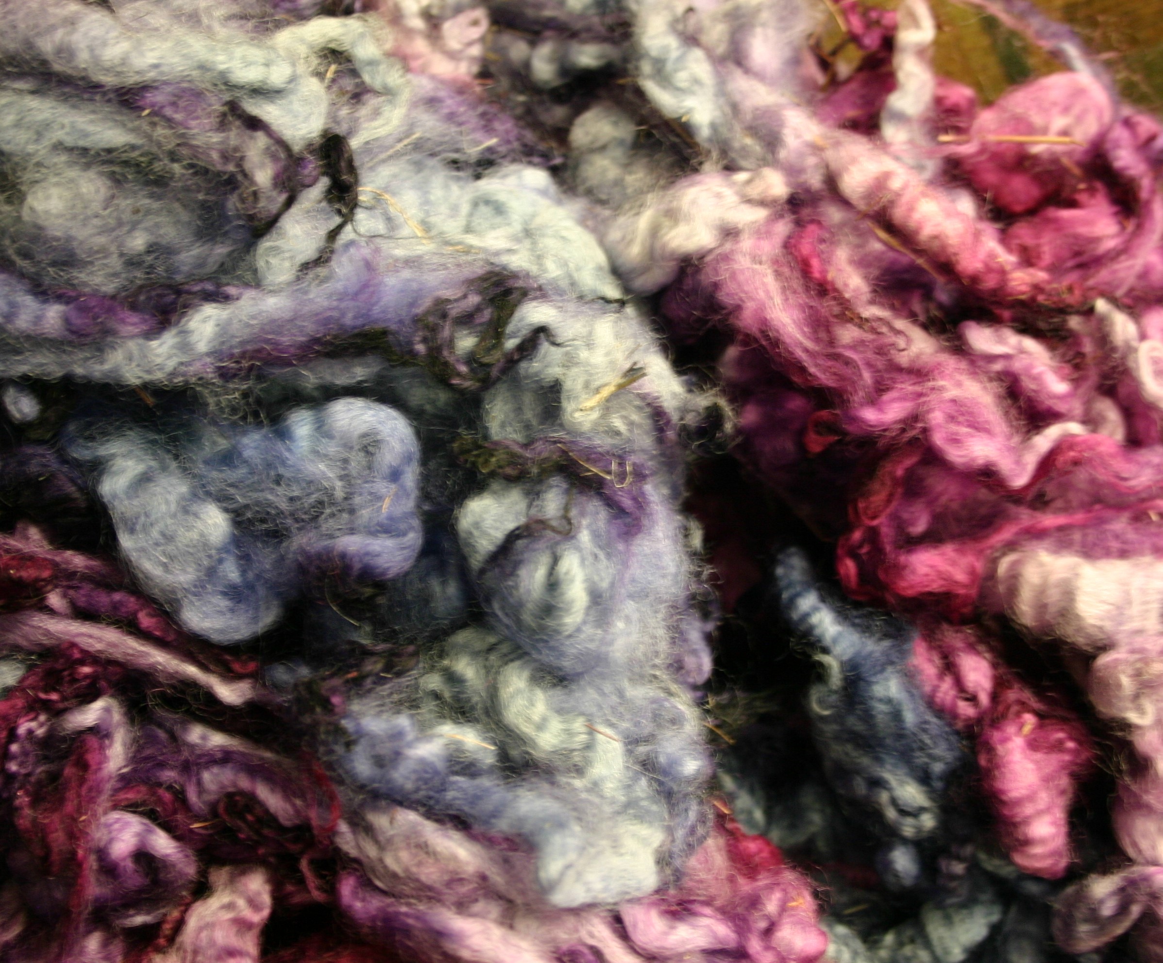 Wensleydale Blends Domestic Wool - 1 oz - Hand-Dyed in Jewel Tones