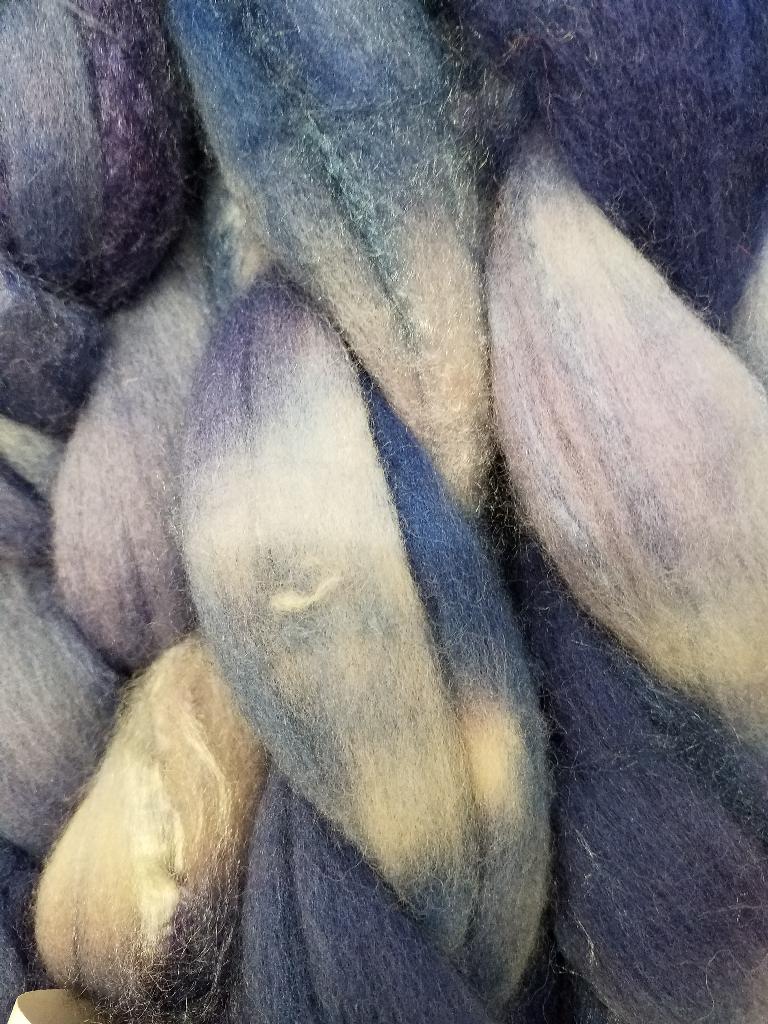 70/30 Merino Top & Silk Blend Hand Painted by Bewitching Fibers - 115 g (4.0 oz) Irises