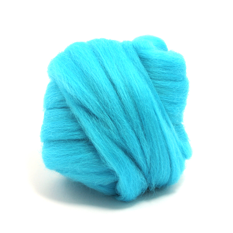 23 Micron Superfine Dyed Merino Combed Top - 115 g (4.0 oz) - Turquoise 68