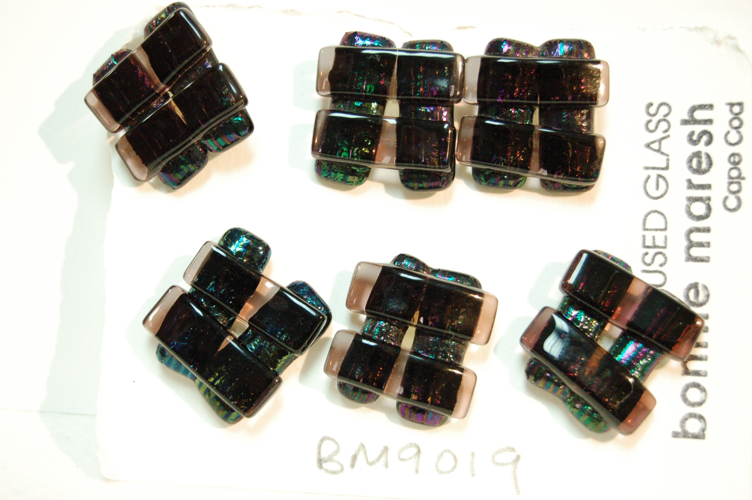 Bonnie Maresh Fused Glass Buttons - Large BM9019