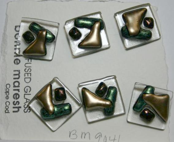 Bonnie Maresh Fused Glass Buttons - Large BM9041