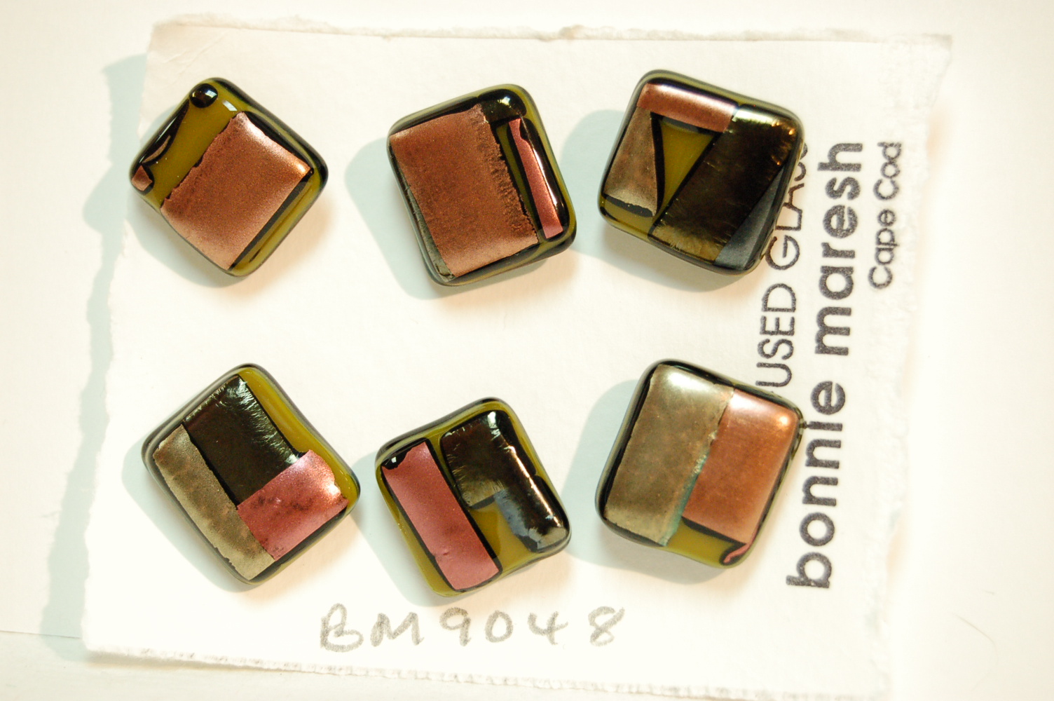 Bonnie Maresh Fused Glass Buttons - Large BM9048
