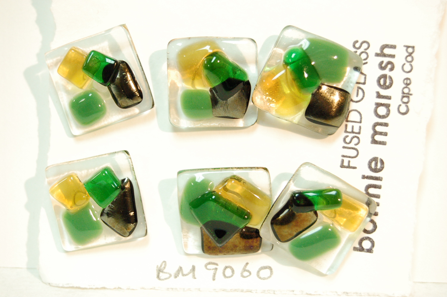 Bonnie Maresh Fused Glass Buttons - Large BM9060