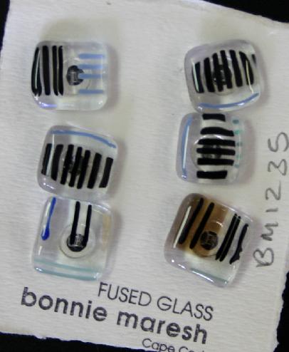 Bonnie Maresh Fused Glass Buttons - Large BM1235