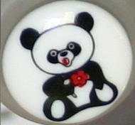 #221016 18mm Novelty Button by Dill - Panda
