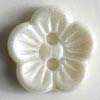 #230123 White Plastic 11mm (4/9 inch) Fashion Flower Button by Dill