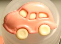 #230914 20mm Novelty Button by Dill - Pink Car