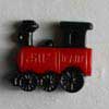 #231386 20mm Novelty Button by Dill - Red Train