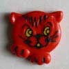 #251175 20mm Novelty Button by Dill - Red Cat