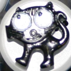 #280262 20mm Novelty Button by Dill - Black Cat
