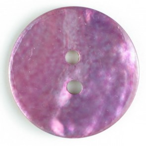 #300963 Real Mother of Pearl 18mm (2/3 inch) Round Button by Dill - Fushcia