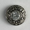 #330596 11mm (4/9 inch) Antique Silver Nylon Fashion Button With Rhinestones by Dill