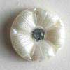 #330602 Rhinestone White 11mm (4/9 inch) Flower Button by Dill