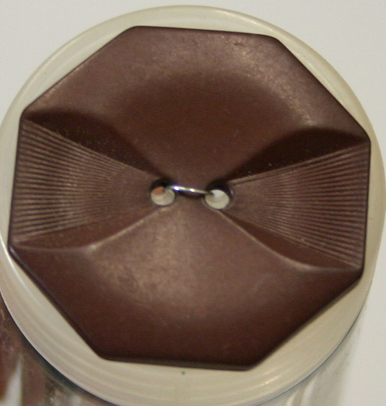 #89004248 35 mm (1 1/2 inch)  Octagonal Fashion Button - Brown