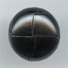 Woven Leather Button - 19 mm (3/4 inch) Fashion Button - Black Leather