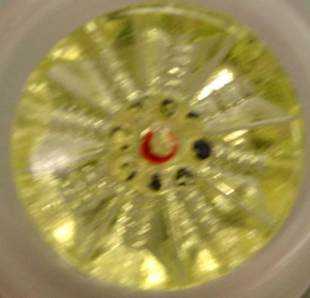 Vintage Glass Fashion Button -  Yellow GD0960218 18mm ( 11/16 inch)