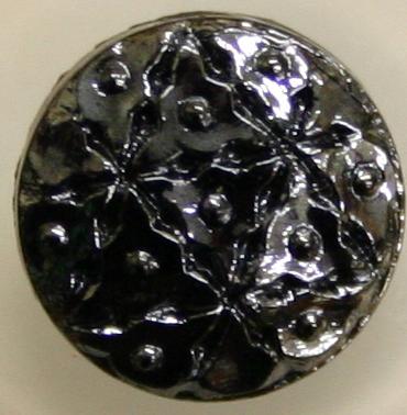 Vintage Glass Fashion Button - Black GD0960232 12mm ( 7/16 inch)