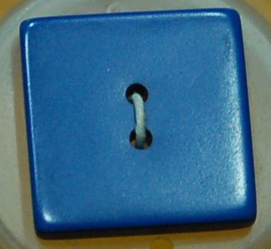 #1343 Blue 3/4 Inch Square Fashion Button