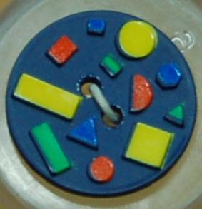 #241045 3/4 Inch Blue  Novelty Button