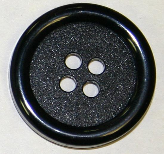 #w0320114 32mm (1 1/4 inch) Round Fashion Button - Black