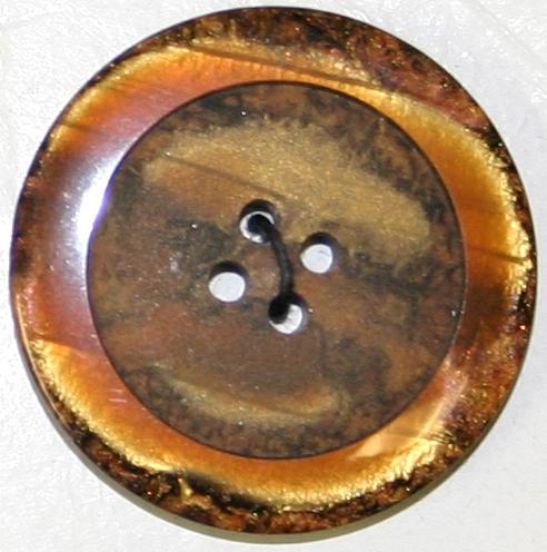 #w034057295 32mm (1 3/8 inch) Round Ariel Fashion Button - Brown