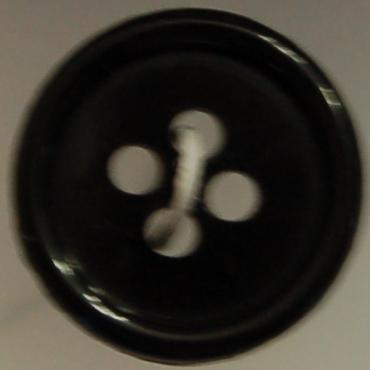 #W0920100 15mm ( 5/8 inch) Fashion Button - Black