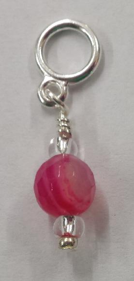 Creative Fiber Artists Individual Stitch Ring Marker - Pink Ball