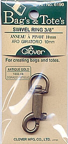 Clover #6192 Swivel Rings Antique Gold 3/4 inch