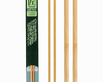 Clover Takumi Bamboo Knitting Needles 13 inch Single Point #10.5