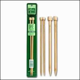 Clover Takumi Bamboo Knitting Needles 9 inch Single Point  #8