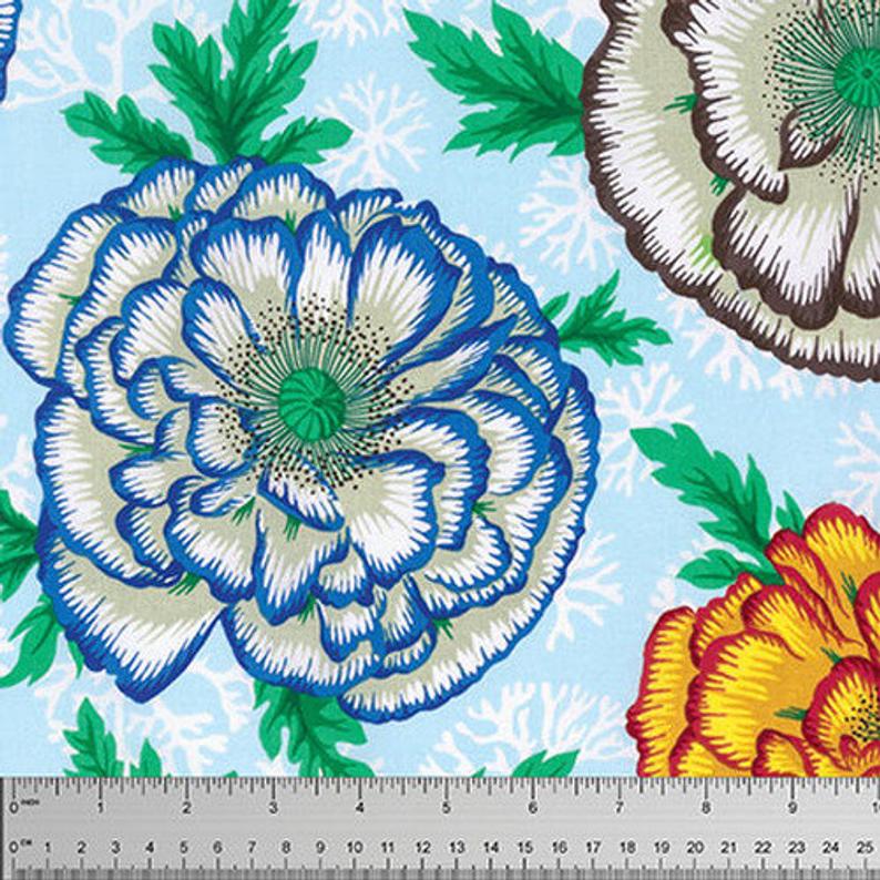 Kaffe Fassett Collective 100% Cotton Fabric - Henley - Sky