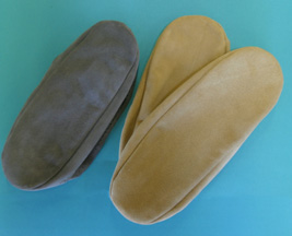 Fiber Trends Suede Slipper Soles -  6 inch Charcoal