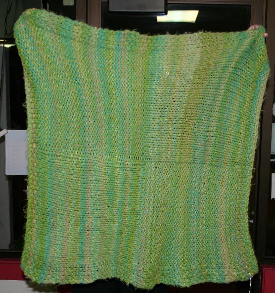 Hand Knit Garment GBL-092 - 33 inch Square Blanket - Acrylic