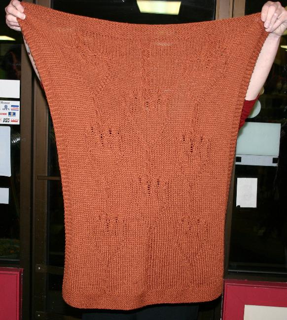 Hand Knit Garment GBL-091 - 23 x 29 inch Blanket - Wool and Silk