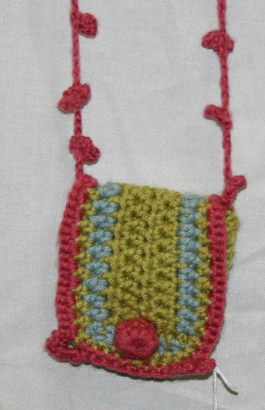 Hand Knit Garment GFB-066 - Crocheted Bag - Wool and Cashmere
