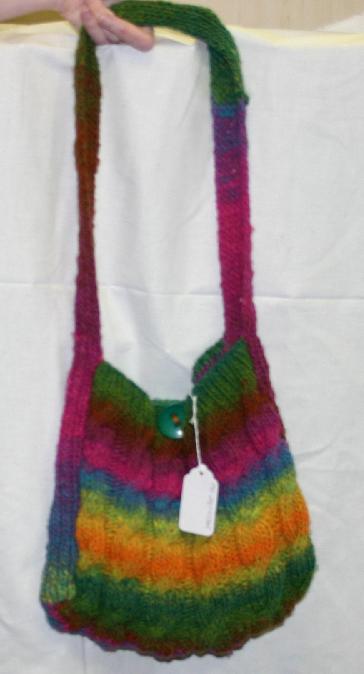 Hand Knit Garment GFB-065 - Cable Bag- Wool