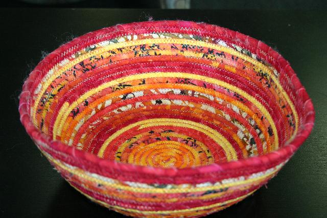 Hand Knit Garment GBowl-085 - Fabric Bowl - 10.5 inches