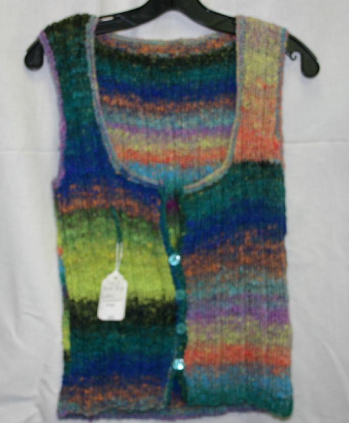 Hand Knit Garment GSS-010 - Small - Cotton - Noro Taiyo