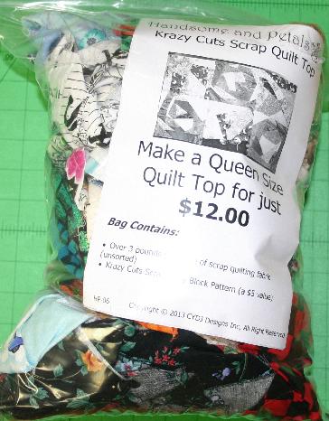 Queen Size Scrap Quilt Grab Bag 3+ lbs Scrap Fabric