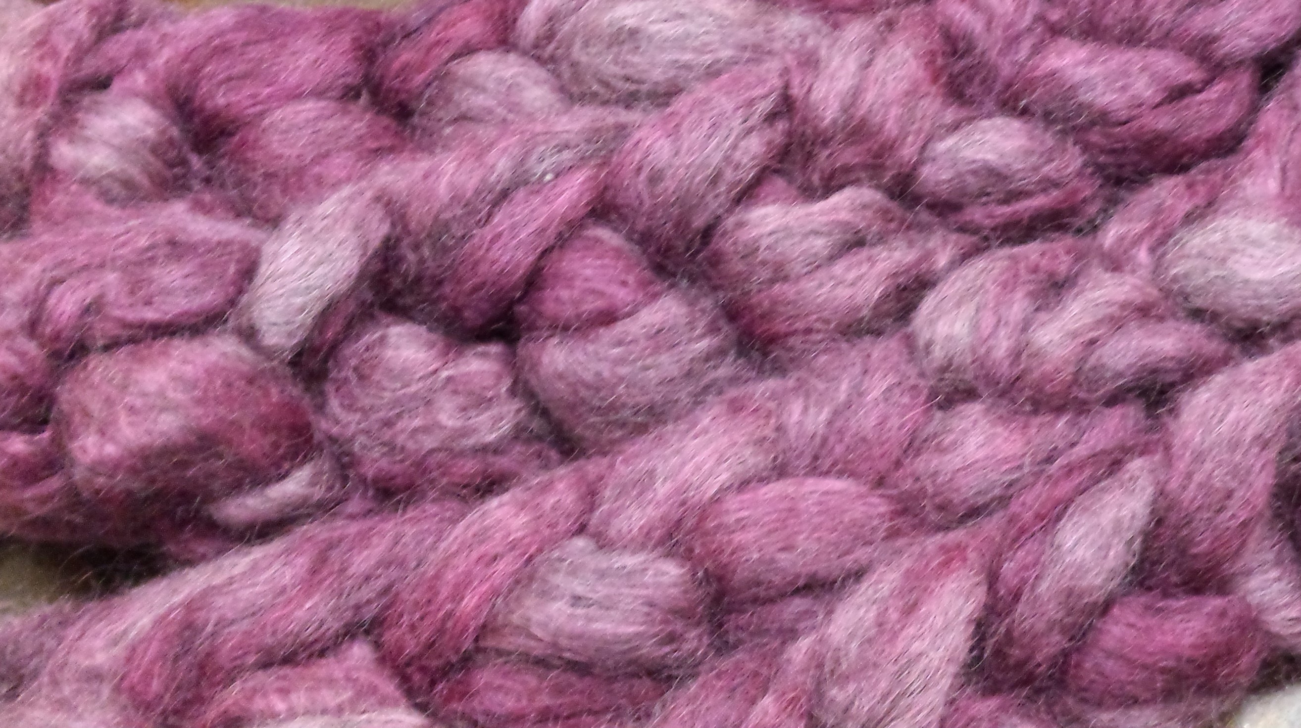 Bewitching Fibers Hand Dyed Gotland Lambswool Combed Top - 3.5 oz - Fuchsia