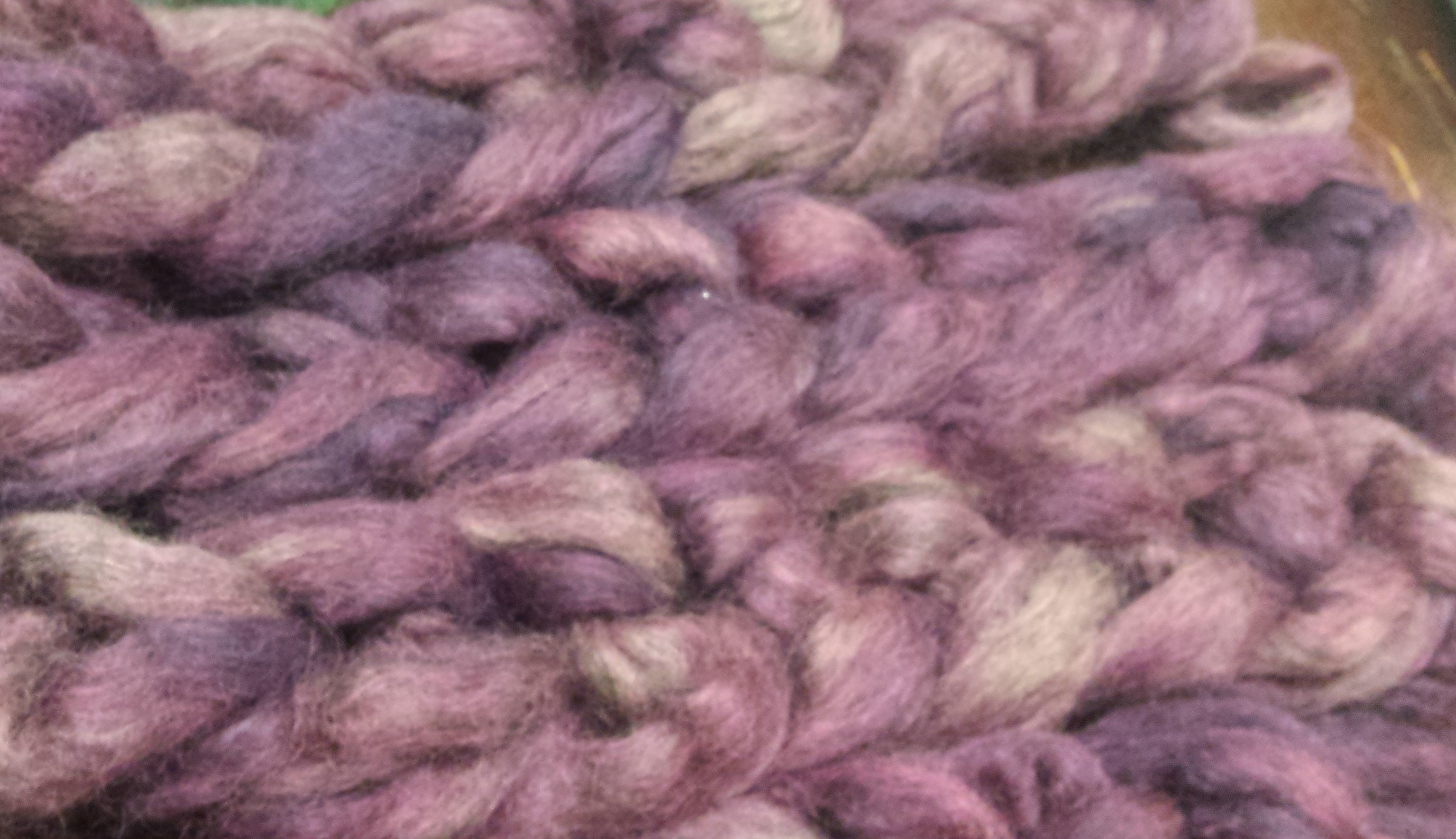 Bewitching Fibers Hand Dyed Gotland Lambswool Combed Top - 3.5 oz - Grape