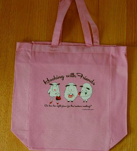 Hooking With Friends - Pink Tote - Hooker Design